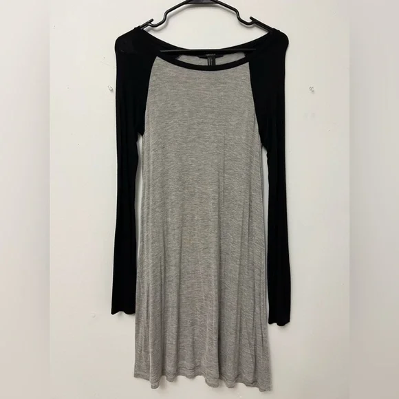 forever 21 grey t shirt dress Plus Size Cuffed T-Shirt Dress